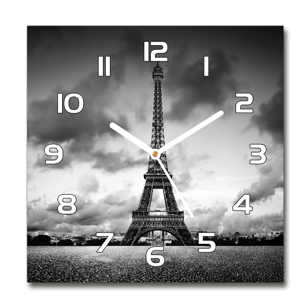 Square wall clock Eiffel Paris tower