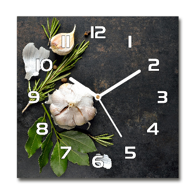 Square wall clock Garlic