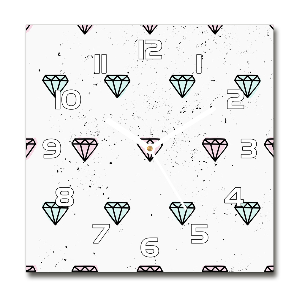 Square kitchen clock Diamonds