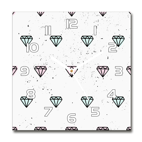 Square kitchen clock Diamonds