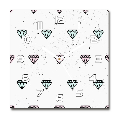 Square kitchen clock Diamonds