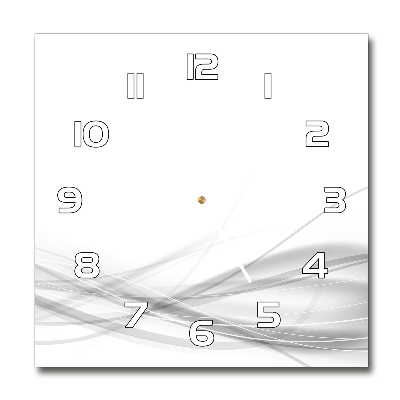 Square wall clock Wave abstraction