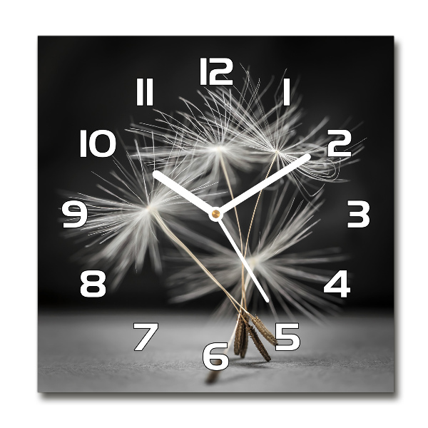 Square wall clock Dandelion seeds