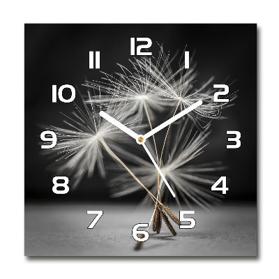 Square wall clock Dandelion seeds