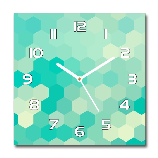 Square wall clock Geometric background