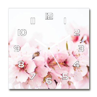 Square wall clock Cherry blossoms