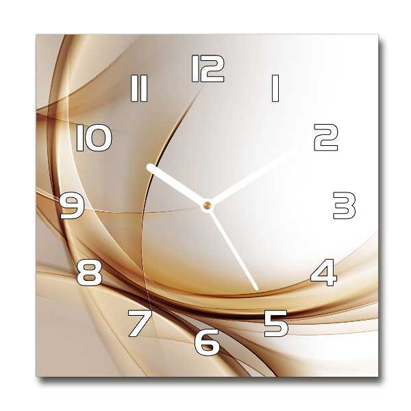 Square kitchen clock Wave abstraction