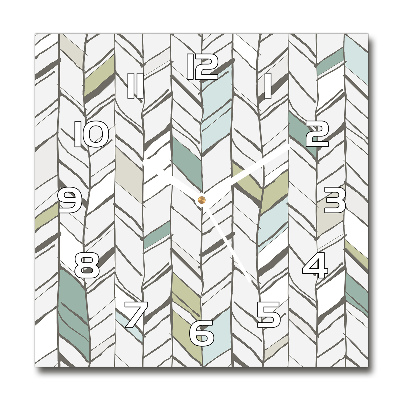 Square wall clock Flankeet pattern