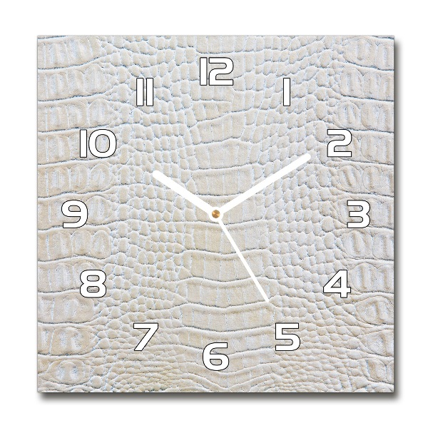 Square wall clock Crocodile skin