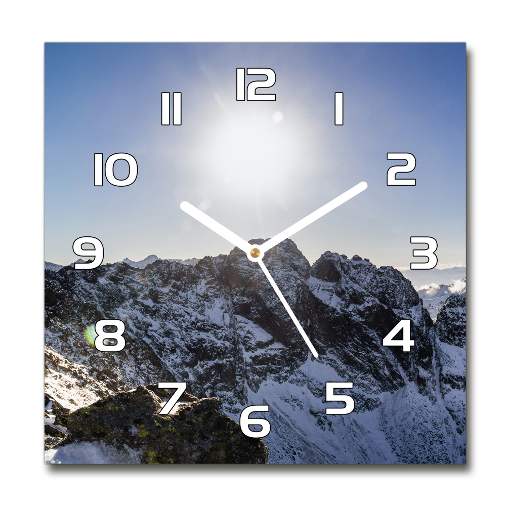 Square wall clock Winter in the Tatra Mountains