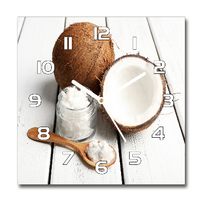 Square kitchen clock Coconut oil