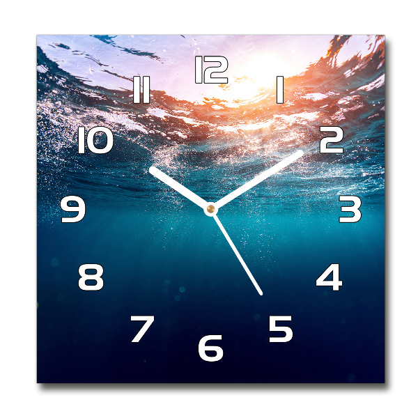 Square wall clock Underwater world