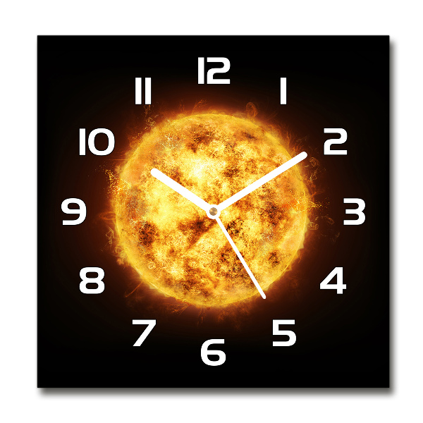 Square wall clock Sun