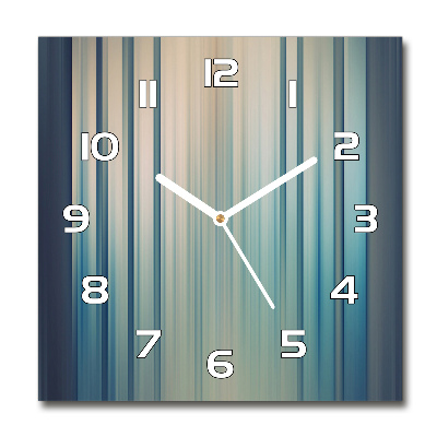 Square wall clock Blue stripes