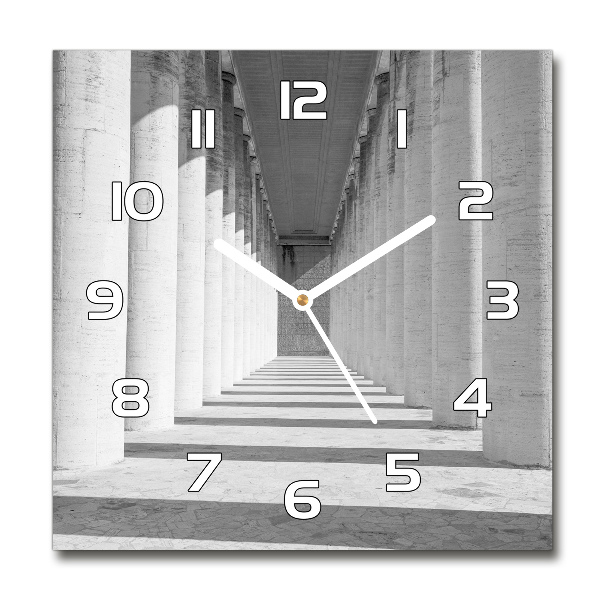 Square glass wall clock Corridor