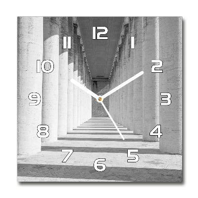 Square glass wall clock Corridor