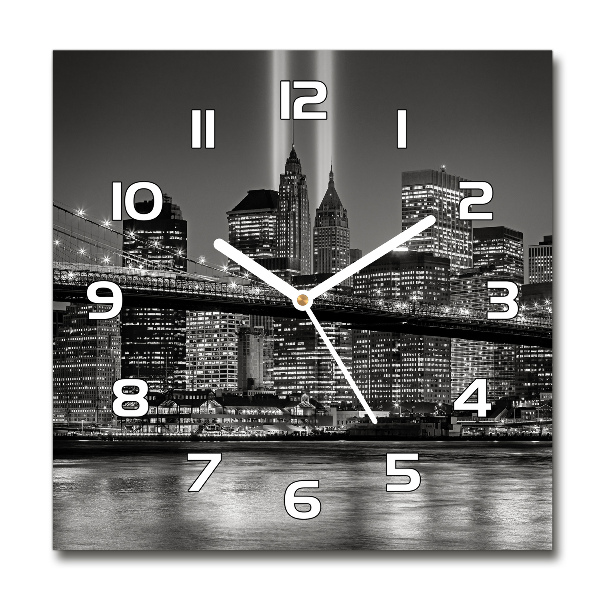 Square wall clock Manhattan New York