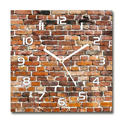 Square kitchen clock Brick wall