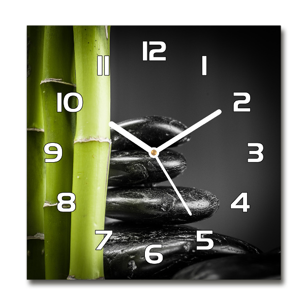 Square wall clock Bamboo