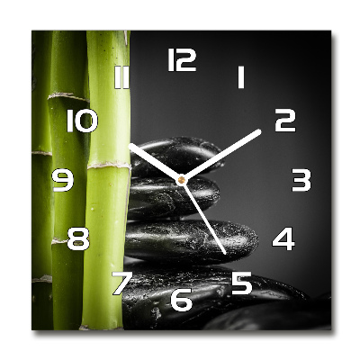 Square wall clock Bamboo