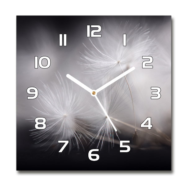 Square wall clock Dandelion seeds