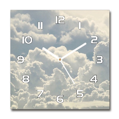 Square wall clock Clouds