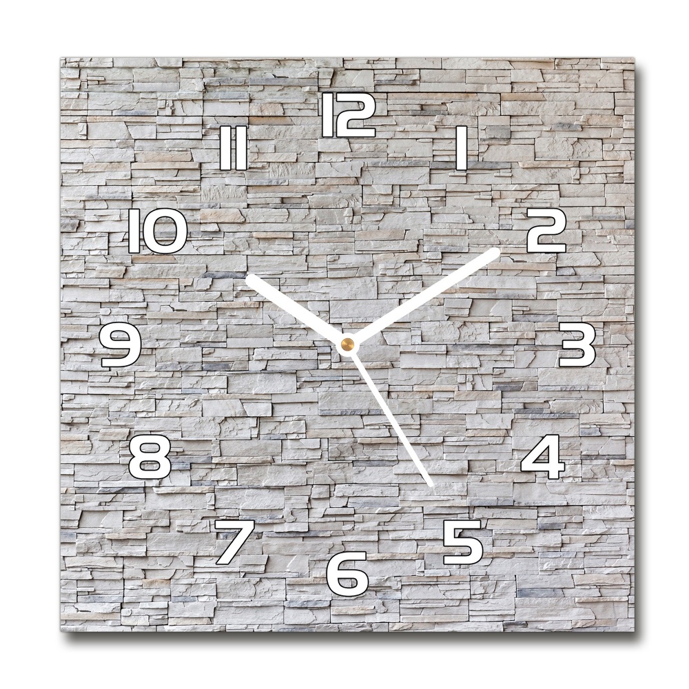 Square wall clock Stone wall