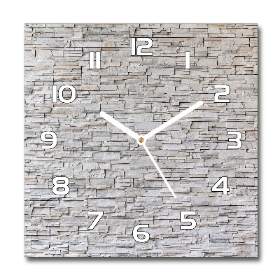 Square wall clock Stone wall