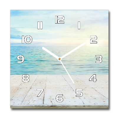 Square wall clock Sea