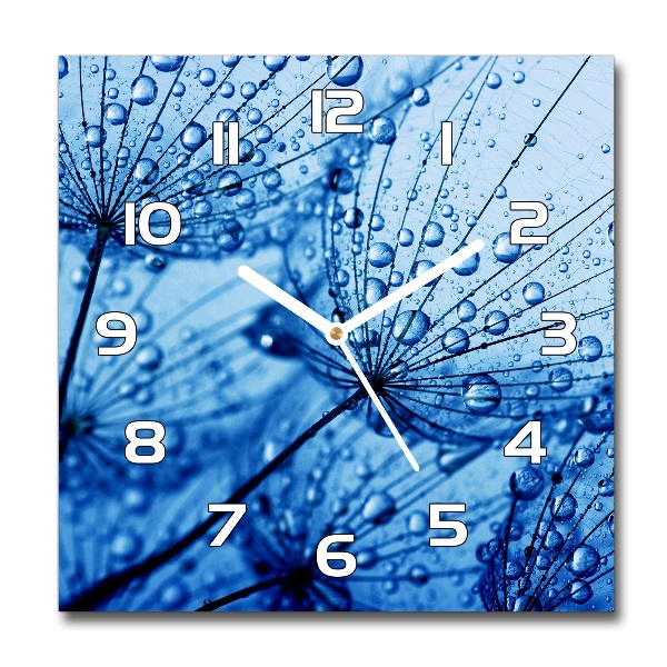 Square wall clock Dandelion seeds