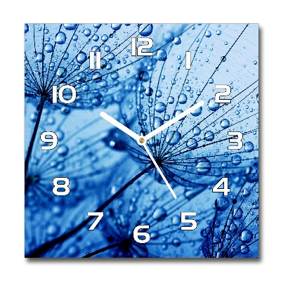 Square wall clock Dandelion seeds