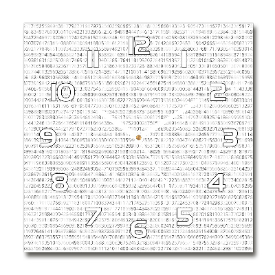 Square wall clock Binary code