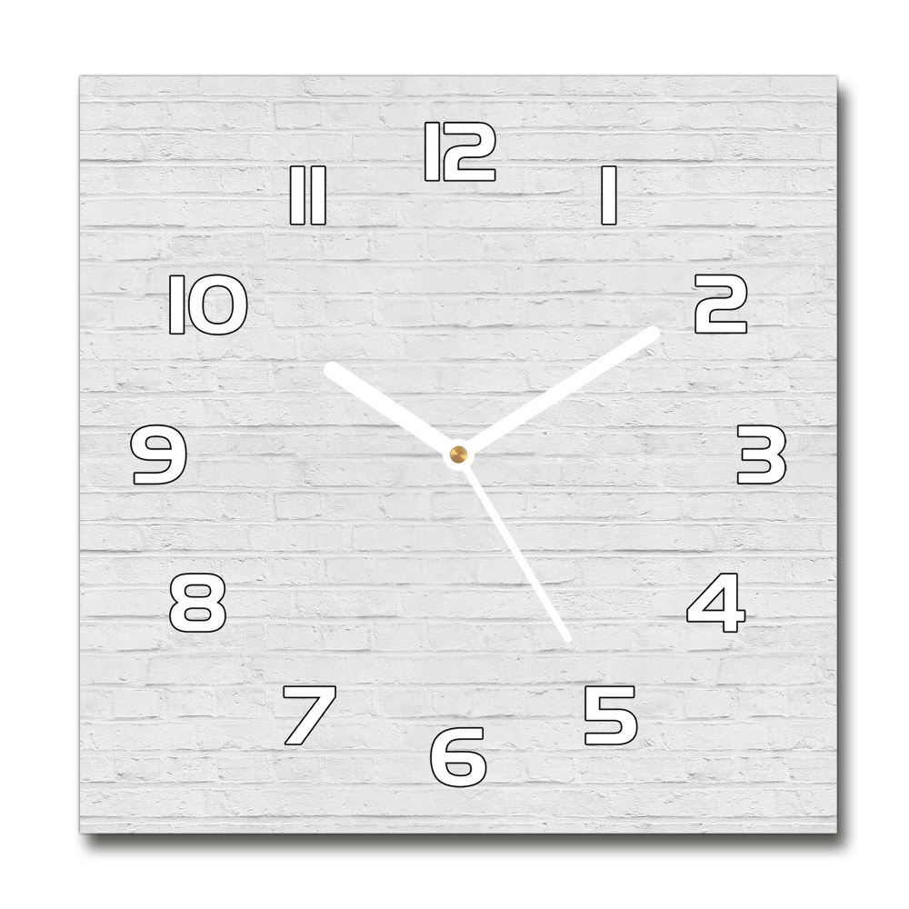 Square wall clock Brick wall