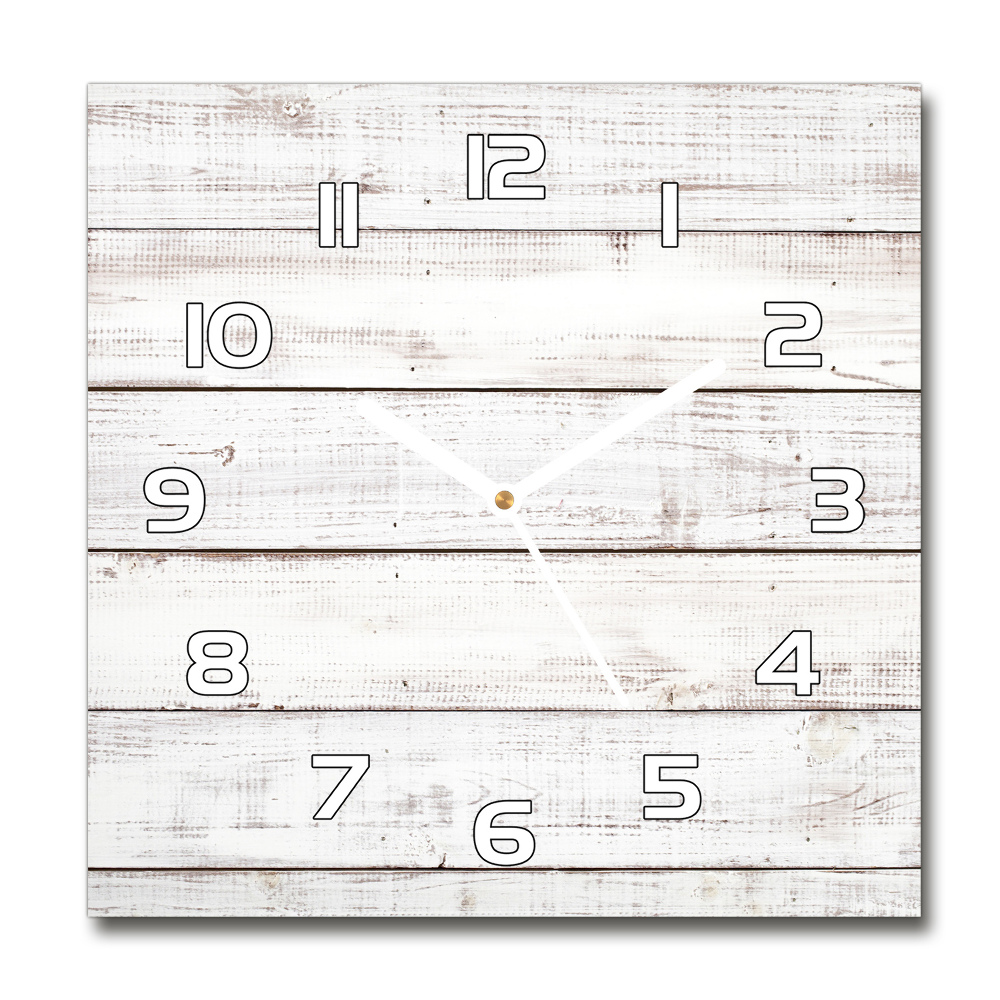 Square wall clock Wooden wall