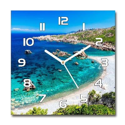 Square wall clock Sea bay