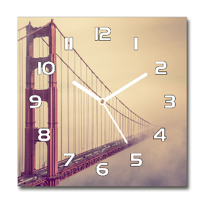 Square kitchen clock San Francisco bridge