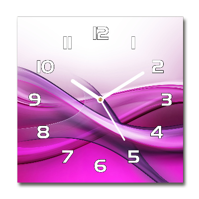 Square wall clock Background waves