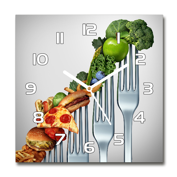 Square kitchen clock Progress in the diet