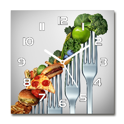 Square kitchen clock Progress in the diet