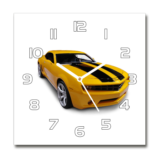 Square wall clock Sports car