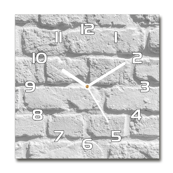 Square kitchen clock Brick wall