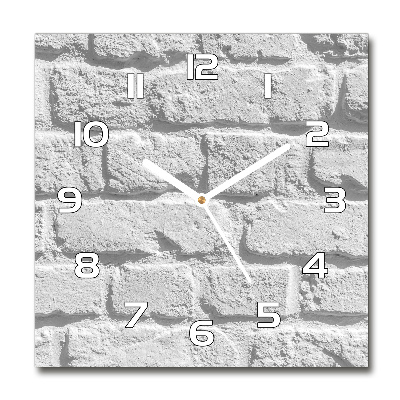 Square kitchen clock Brick wall