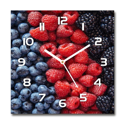 Square wall clock Forest fruits