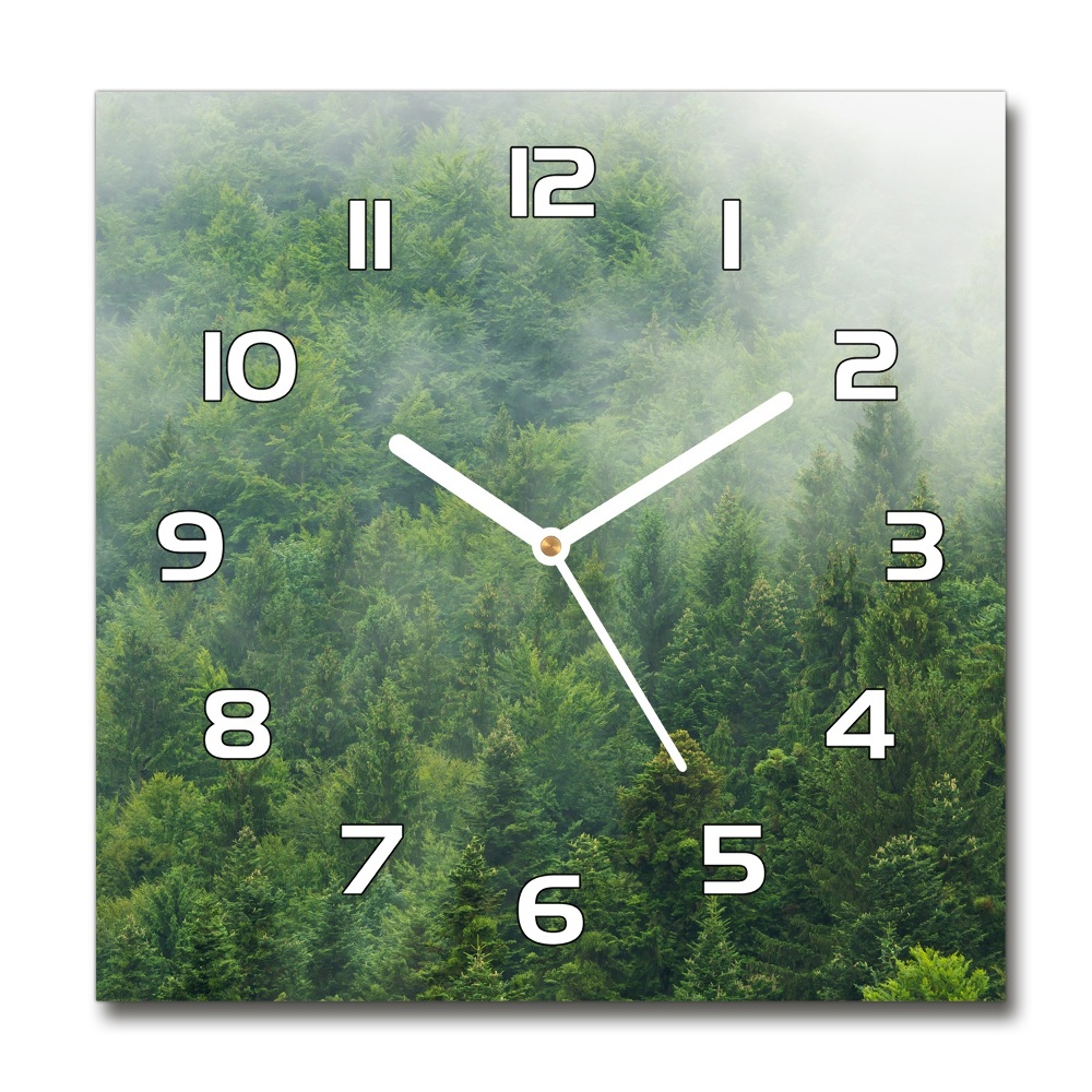 Square wall clock Mysterious forest