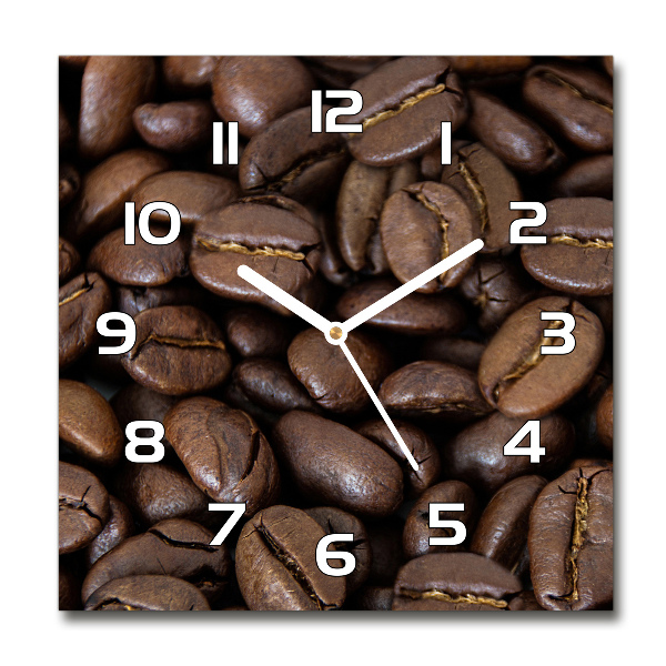 Square wall clock Coffee beans