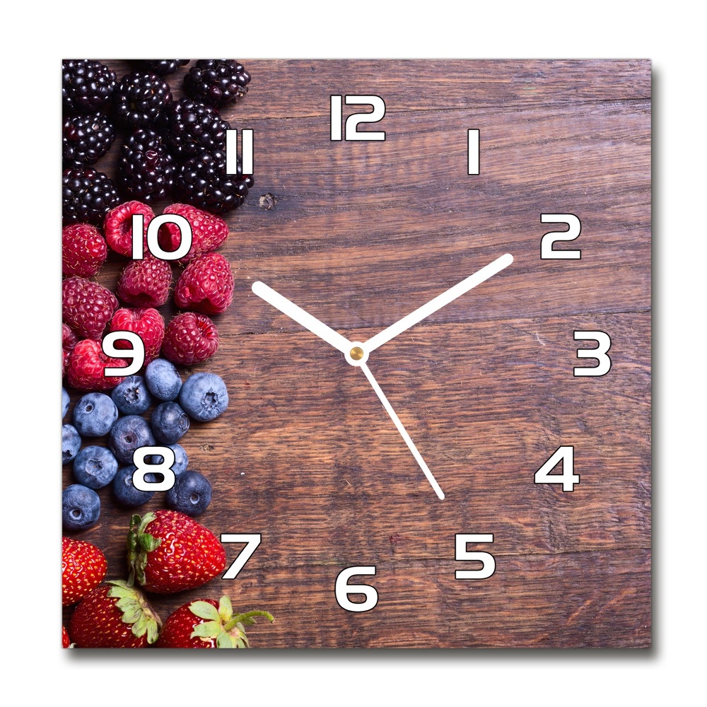 Square kitchen clock Forest fruits