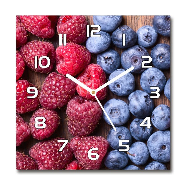 Square kitchen clock Forest fruits