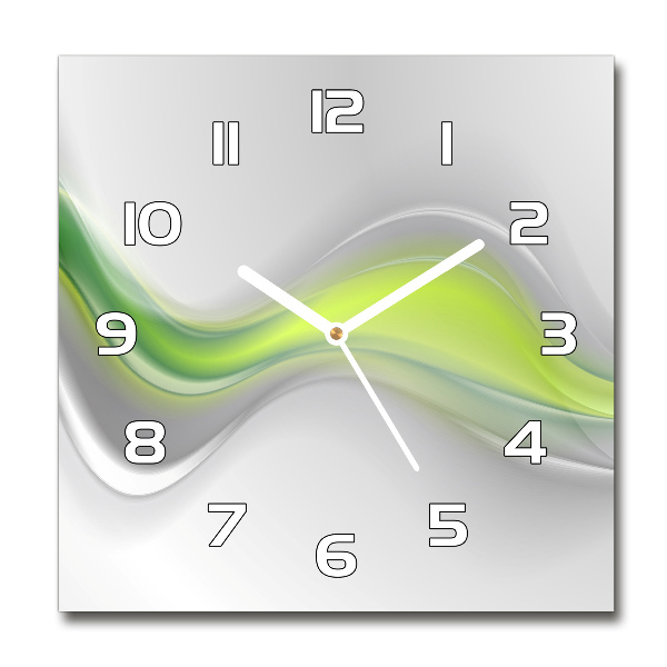 Square wall clock Wave abstraction