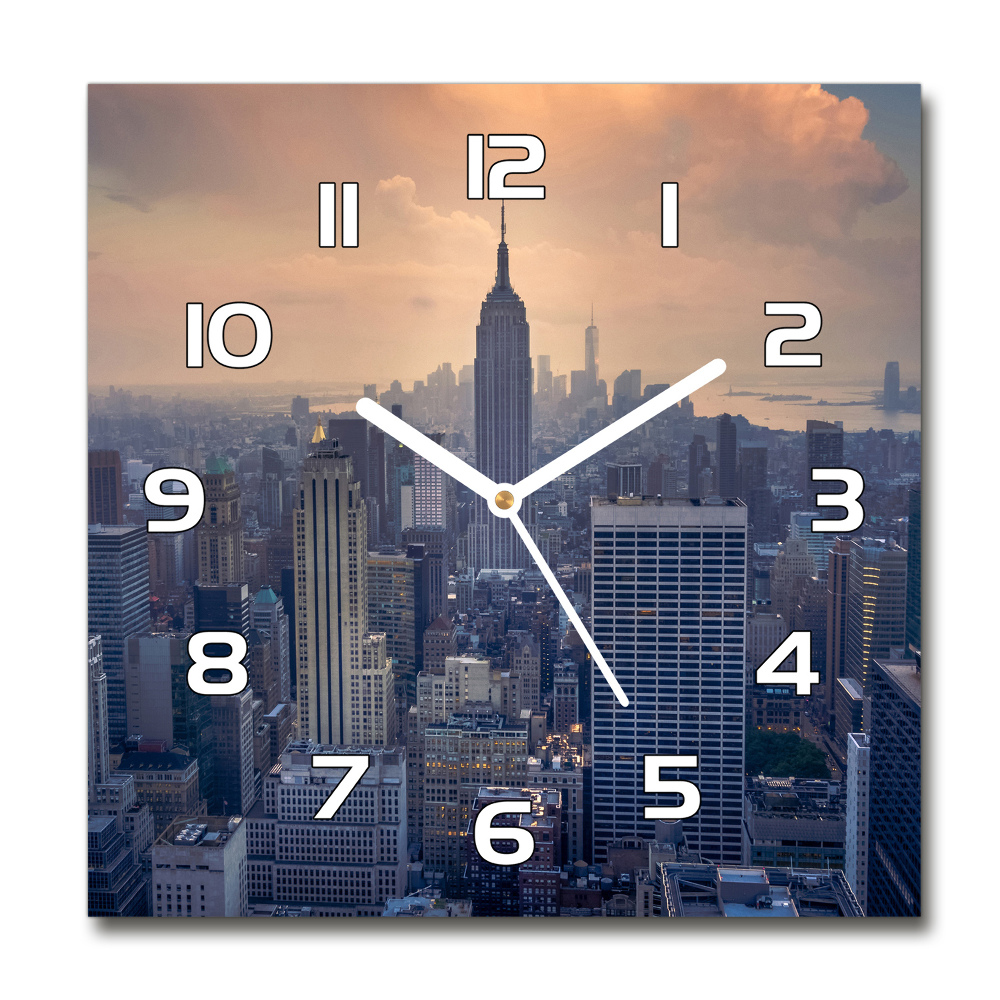 Square wall clock Manhattan New York