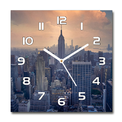 Square wall clock Manhattan New York